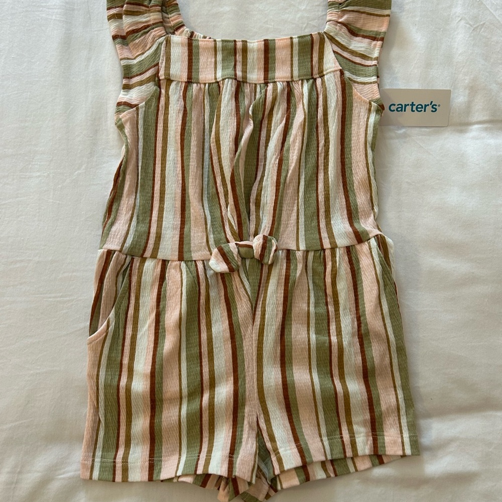Carter's Multicolor Striped Kids Romper